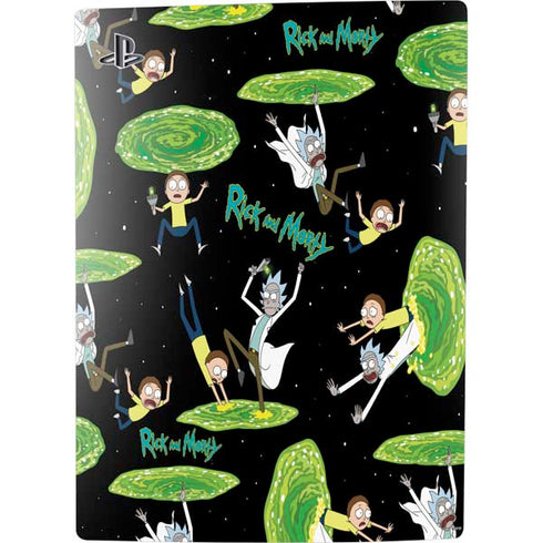 Adult Swim Rick and Morty Portal Pattern PS5 Console Skin