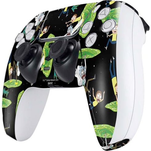 Adult Swim Rick and Morty Portal Pattern PS5 Controller Skin