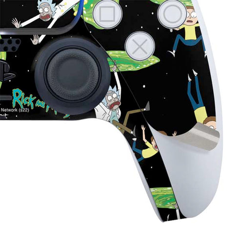 Adult Swim Rick and Morty Portal Pattern PS5 Controller Skin