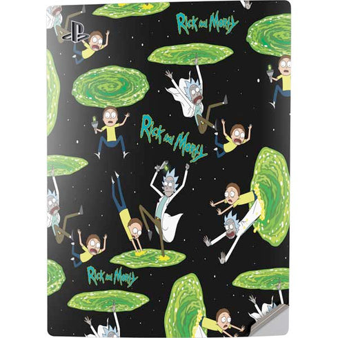 Adult Swim Rick and Morty Portal Pattern PS5 Digital Edition Console Skin