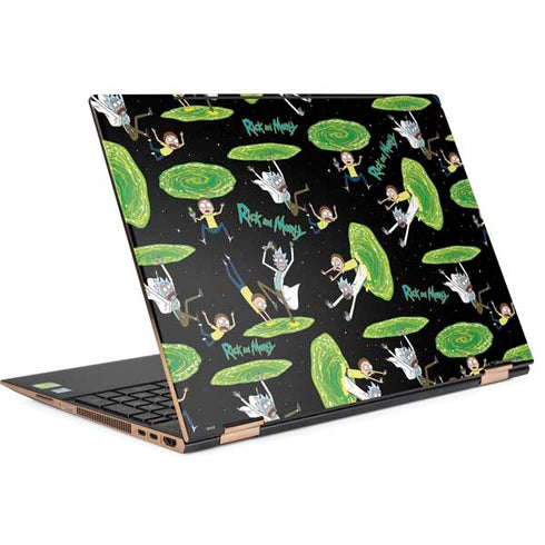 Adult Swim Rick and Morty Portal Pattern HP Spectre Skin