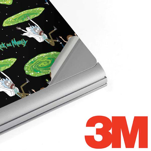 Adult Swim Rick and Morty Portal Pattern Surface Book 2 13.5in Skin