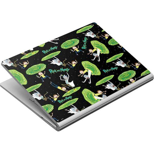 Adult Swim Rick and Morty Portal Pattern Surface Book Skin
