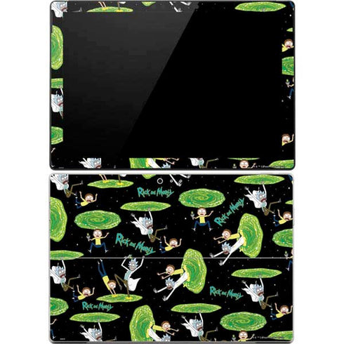 Adult Swim Rick and Morty Portal Pattern Surface Pro 4 Skin