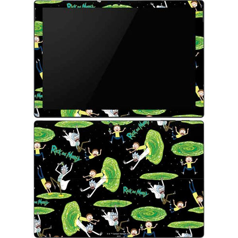 Adult Swim Rick and Morty Portal Pattern Surface Pro 6 Skin
