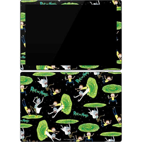 Adult Swim Rick and Morty Portal Pattern Surface Pro 7 Skin