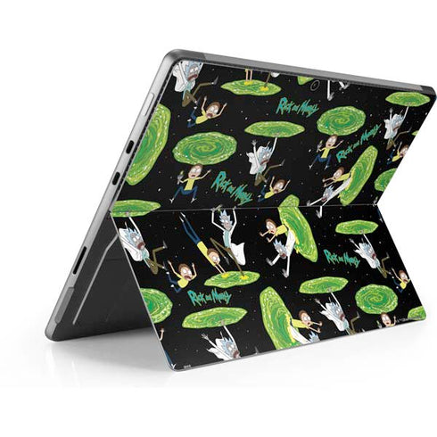 Adult Swim Rick and Morty Portal Pattern Surface Pro 8 Skin
