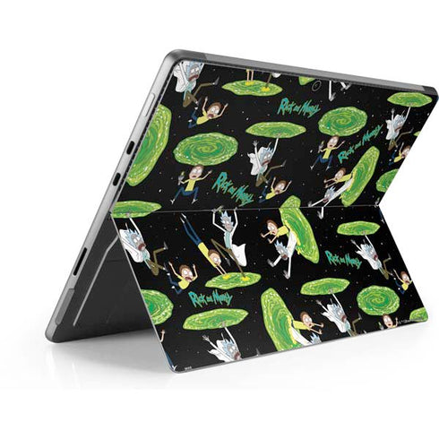 Adult Swim Rick and Morty Portal Pattern Surface Pro 9 Skin
