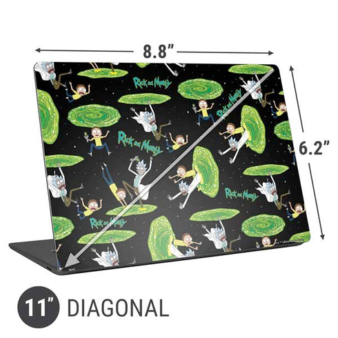 Adult Swim Rick and Morty Portal Pattern Universal Laptop 11in (8.8 x 6.2in) Skin