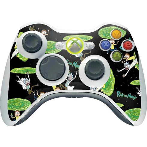 Adult Swim Rick and Morty Portal Pattern Xbox 360 Wireless Controller Skin