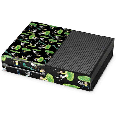 Adult Swim Rick and Morty Portal Pattern Xbox One Console Skin