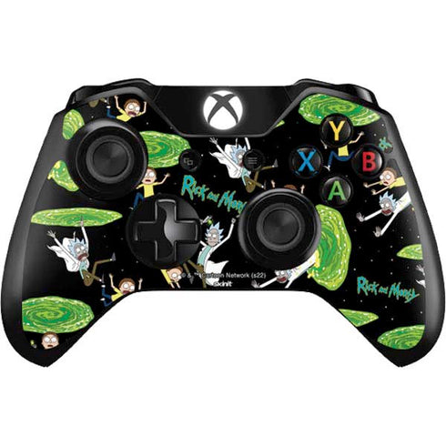 Adult Swim Rick and Morty Portal Pattern Xbox One Controller Skin