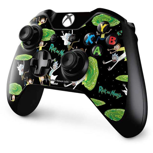 Adult Swim Rick and Morty Portal Pattern Xbox One Controller Skin