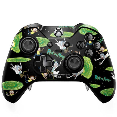 Adult Swim Rick and Morty Portal Pattern Xbox One Elite Controller Skin