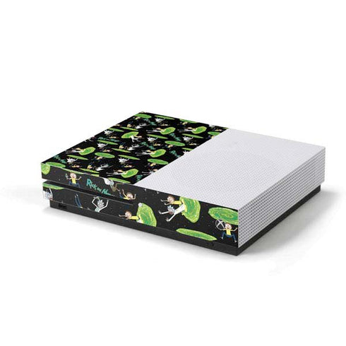 Adult Swim Rick and Morty Portal Pattern Xbox One S Console Skin