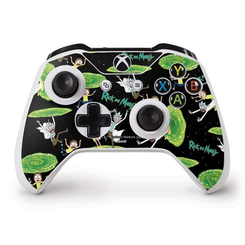 Adult Swim Rick and Morty Portal Pattern Xbox One S Controller Skin