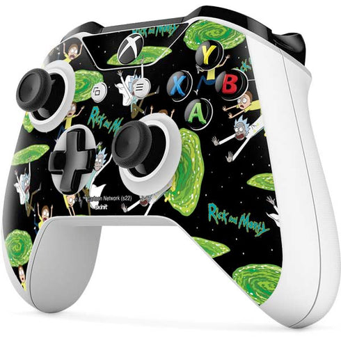 Adult Swim Rick and Morty Portal Pattern Xbox One S Controller Skin