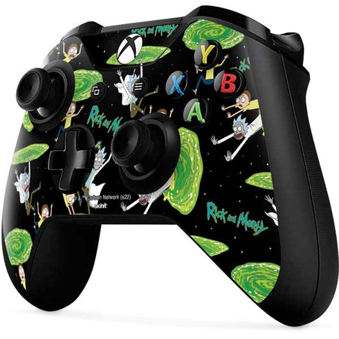 Adult Swim Rick and Morty Portal Pattern Xbox One X Controller Skin