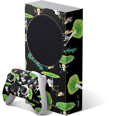 Adult Swim Rick and Morty Portal Pattern Xbox Series S Skins