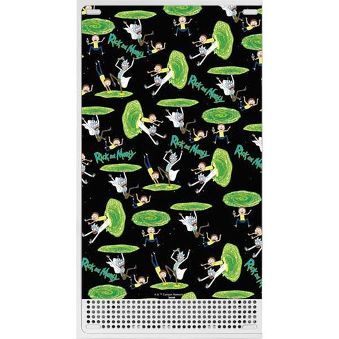 Adult Swim Rick and Morty Portal Pattern Xbox Series S Console Skin