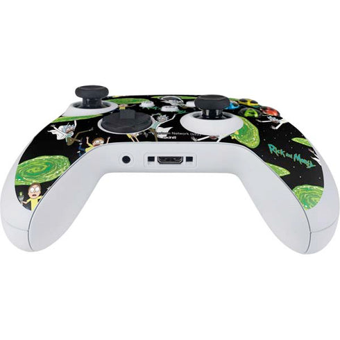 Adult Swim Rick and Morty Portal Pattern Xbox Series S Controller Skin