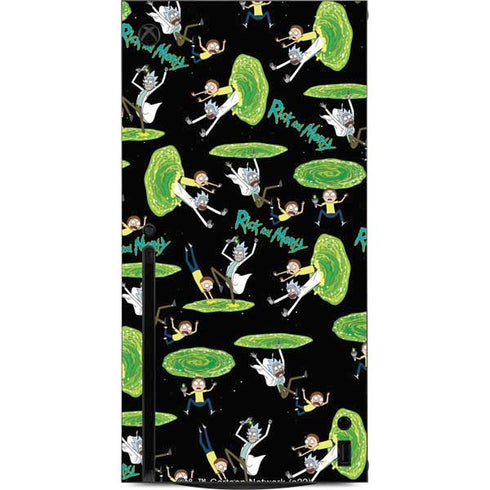 Adult Swim Rick and Morty Portal Pattern Xbox Series X Console Skin