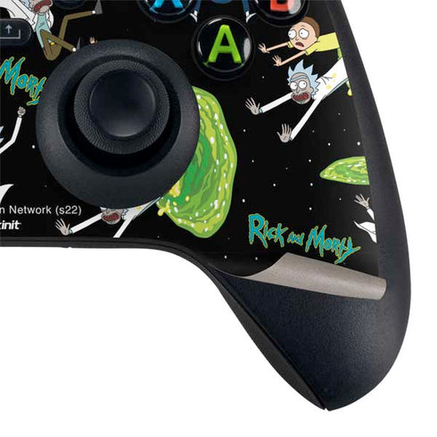 Adult Swim Rick and Morty Portal Pattern Xbox Series X Controller Skin