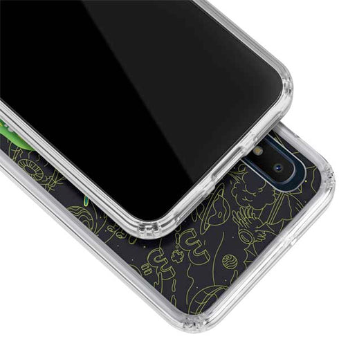 Adult Swim Rick and Morty Portal Travel Galaxy A10e Clear Case