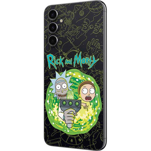 Adult Swim Rick and Morty Portal Travel Galaxy A14 5G Skin