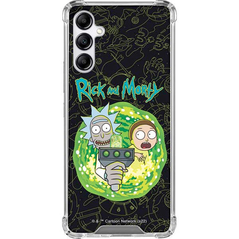 Adult Swim Rick and Morty Portal Travel Galaxy A15 5G Clear Case
