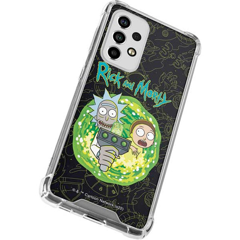Adult Swim Rick and Morty Portal Travel Galaxy A33 5G Clear Case