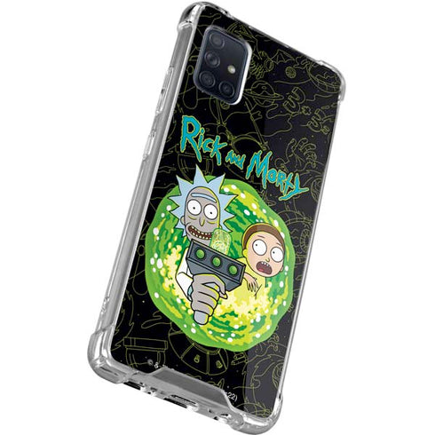 Adult Swim Rick and Morty Portal Travel Galaxy A51 5G Clear Case