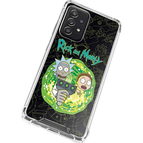 Adult Swim Rick and Morty Portal Travel Galaxy A52 5G Clear Case