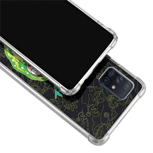 Adult Swim Rick and Morty Portal Travel Galaxy A71 5G Clear Case