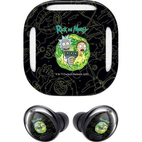 Adult Swim Rick and Morty Portal Travel Galaxy Buds Pro Skin