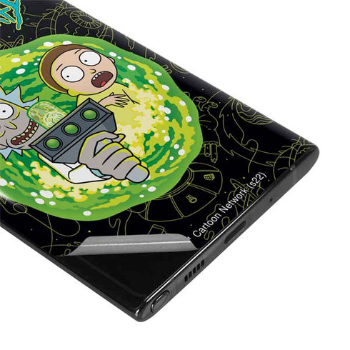 Adult Swim Rick and Morty Portal Travel Galaxy Note 10 Plus Skin