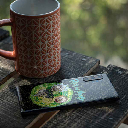Adult Swim Rick and Morty Portal Travel Galaxy Note 10 Plus Skin