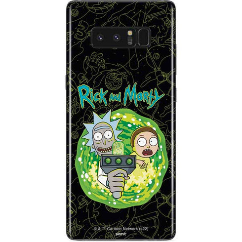Adult Swim Rick and Morty Portal Travel Galaxy Note 8 Skin