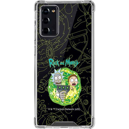Adult Swim Rick and Morty Portal Travel Galaxy Note20 5G Clear Case