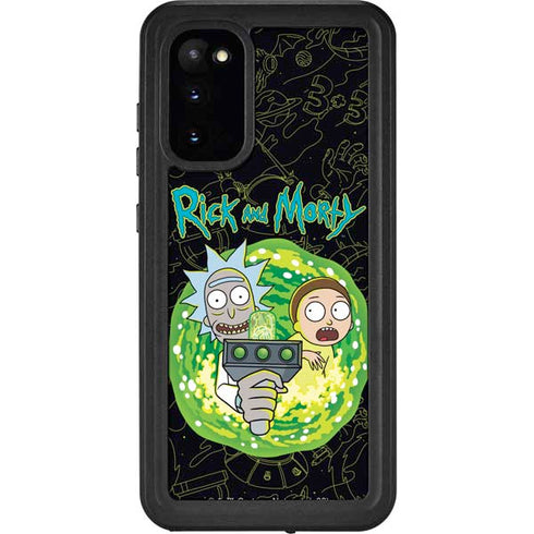 Adult Swim Rick and Morty Portal Travel Galaxy S20 Waterproof Case