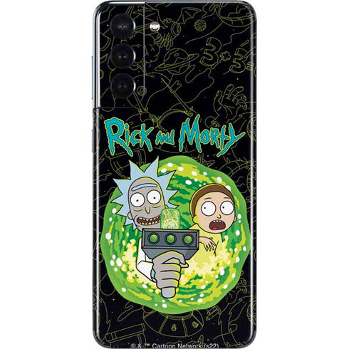 Adult Swim Rick and Morty Portal Travel Galaxy S21 5G Skin