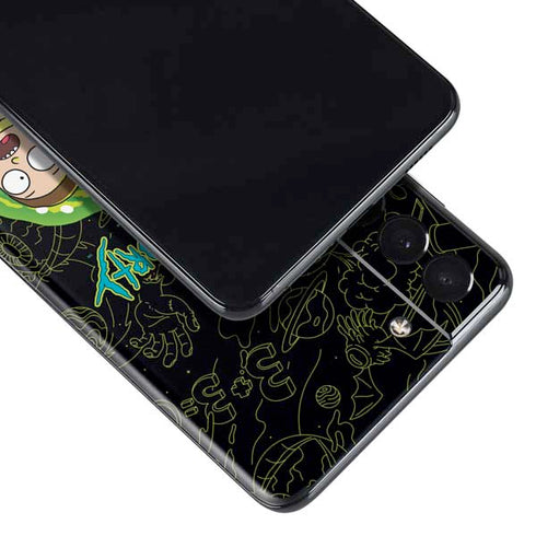 Adult Swim Rick and Morty Portal Travel Galaxy S21 5G Skin
