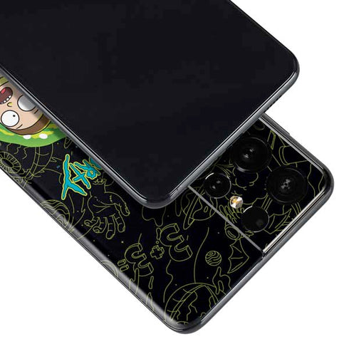 Adult Swim Rick and Morty Portal Travel Galaxy S21 Ultra 5G Skin