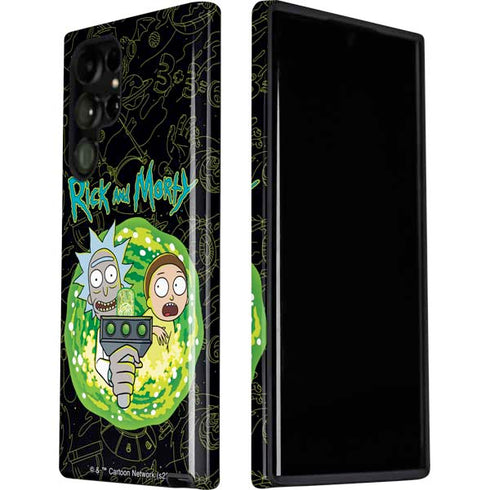 Adult Swim Rick and Morty Portal Travel Galaxy S22 Ultra Pro Case