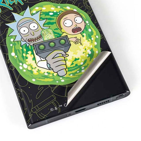 Adult Swim Rick and Morty Portal Travel Galaxy S22 Ultra Skin