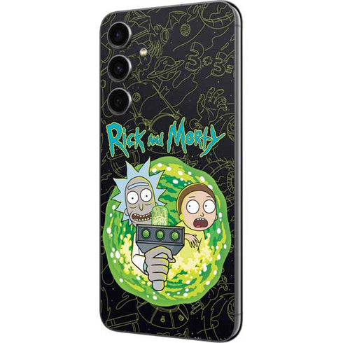 Adult Swim Rick and Morty Portal Travel Galaxy S23 FE Skin