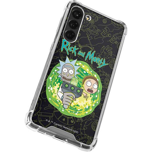 Adult Swim Rick and Morty Portal Travel Galaxy S23 Plus Clear Case