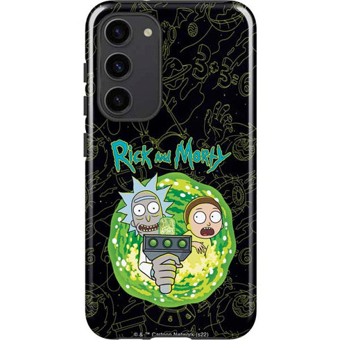 Adult Swim Rick and Morty Portal Travel Galaxy S23 Plus Pro Case