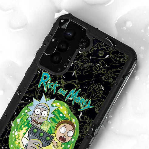Adult Swim Rick and Morty Portal Travel Galaxy S23 Plus Waterproof Case