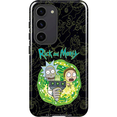Adult Swim Rick and Morty Portal Travel Galaxy S23 Pro Case